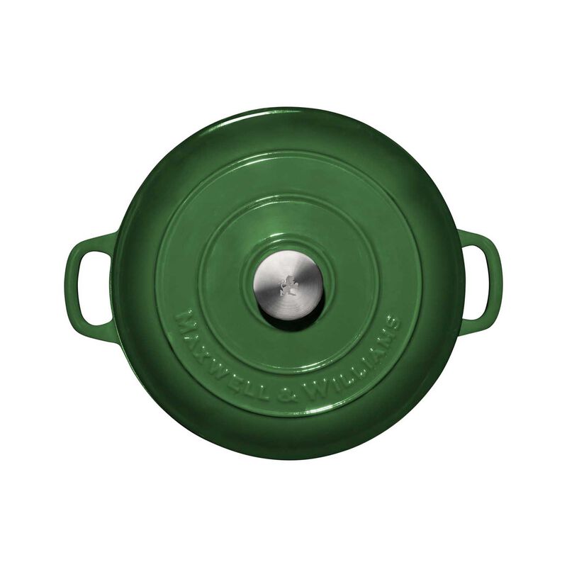 Maxwell & Williams Cast Iron Round Casserole English Racing Green 28cm image number 2